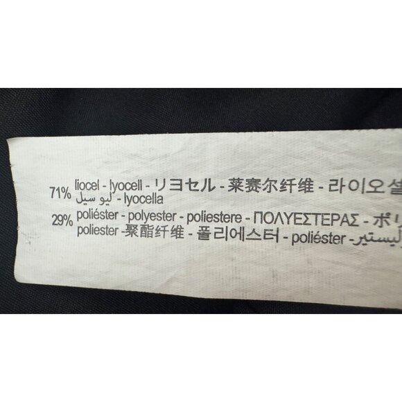 Zara XS Black Wide-Leg Pants Lyocell & Polyester Blend - Picture 11 of 16